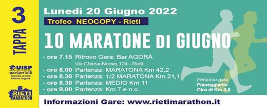 10 Maratone di Giugno (Tappa 3 ~ Maratona)