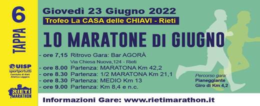 10 Maratone di Giugno (Tappa 6 ~ Maratona)