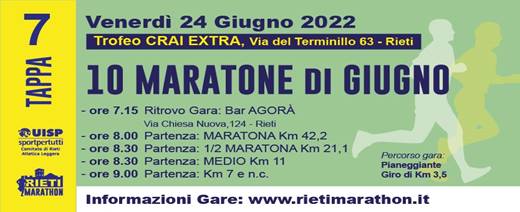 10 Maratone di Giugno (Tappa 7 ~ Maratona)