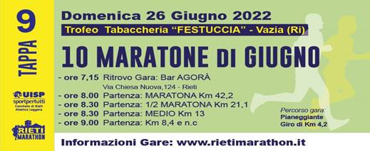 10 Maratone di Giugno (Tappa 9 ~ Maratona)