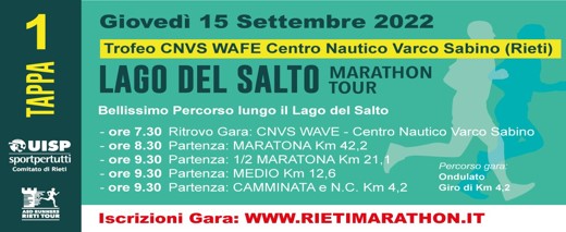 Lago del Salto Marathon Tour (Tappa 1~ Medio)