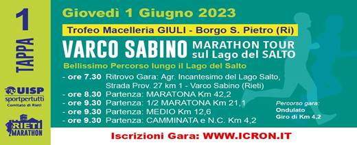 Varco Sabino Marathon Tour (Tappa 1)